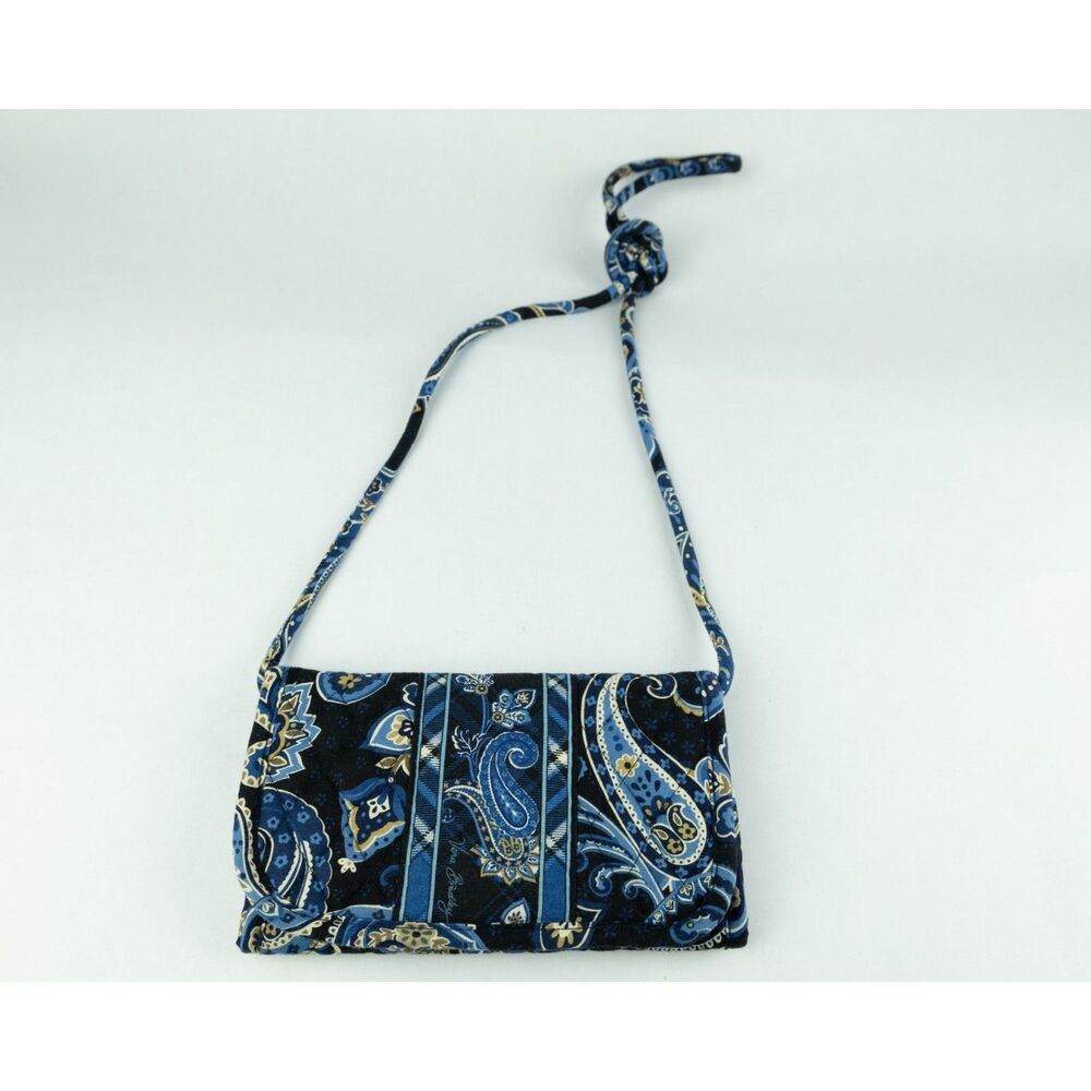 Vera Bradley "Windsor Navy" Blue Paisley Wallet Purse - Retired 2006